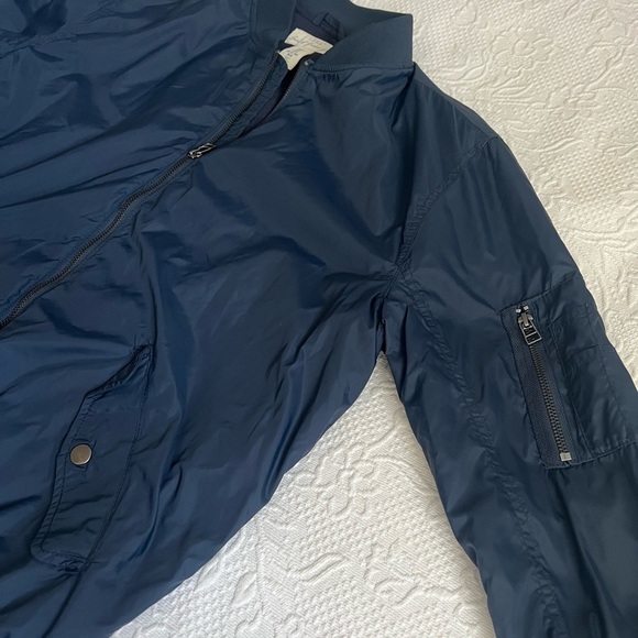 Men's Navy Bomber Jacket - Picture 3 of 7